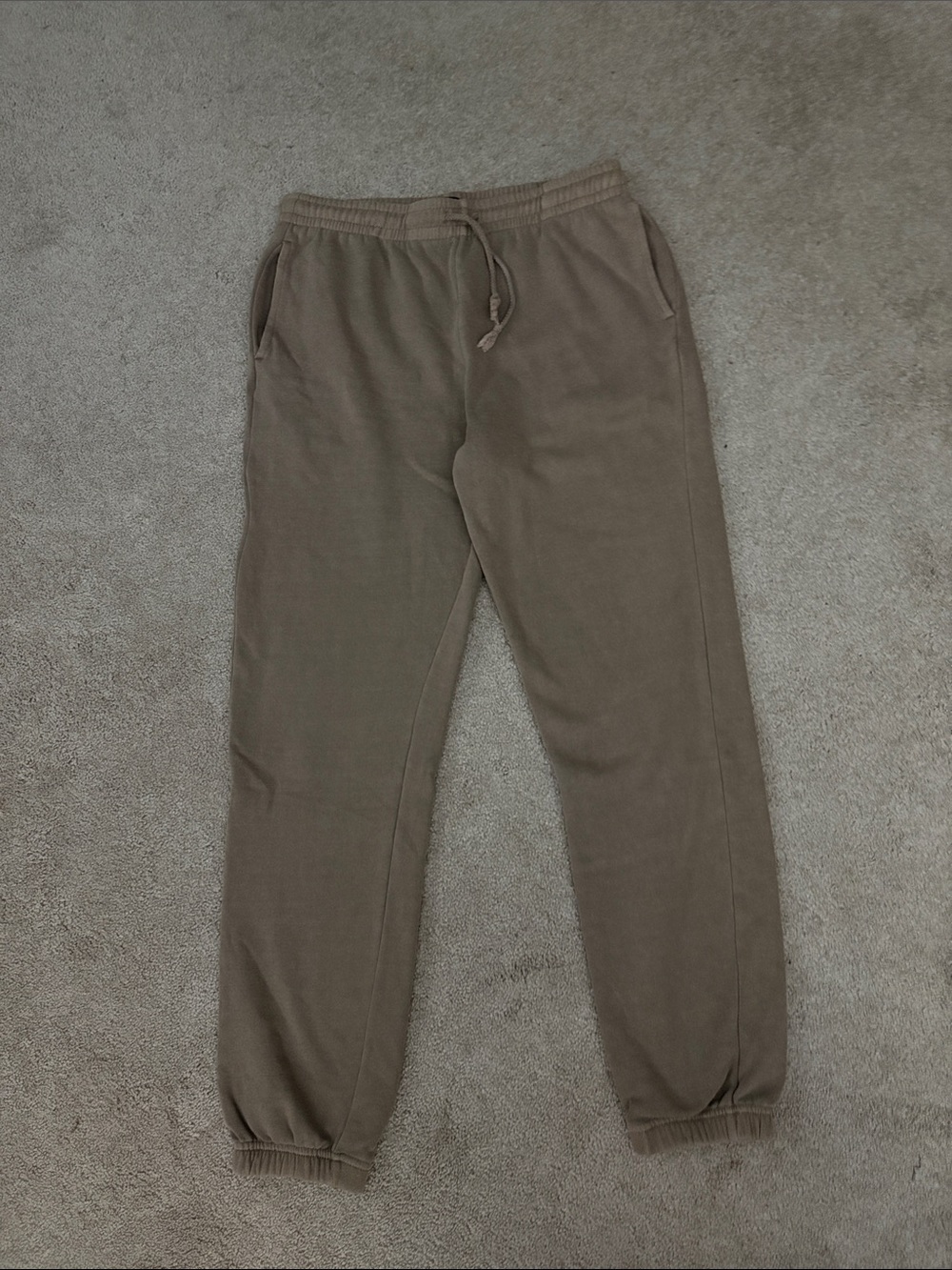 Men's Light Brown Drawstring Joggers